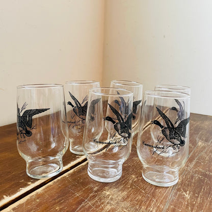 Canvasback Tall Brandy Glass Set of 6- Vintage