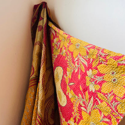 Kantha Stitch Throw- Vintage