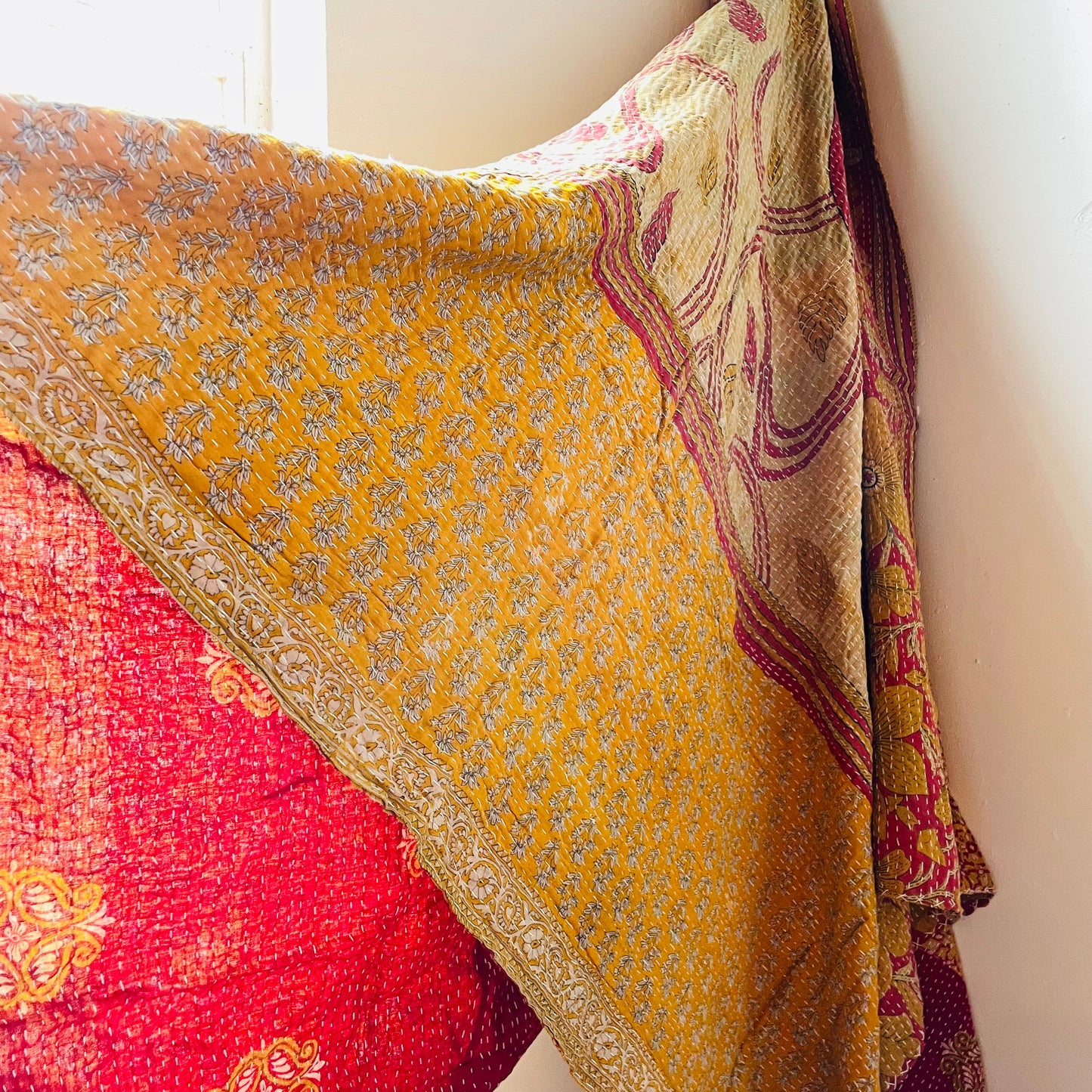 Kantha Stitch Throw- Vintage