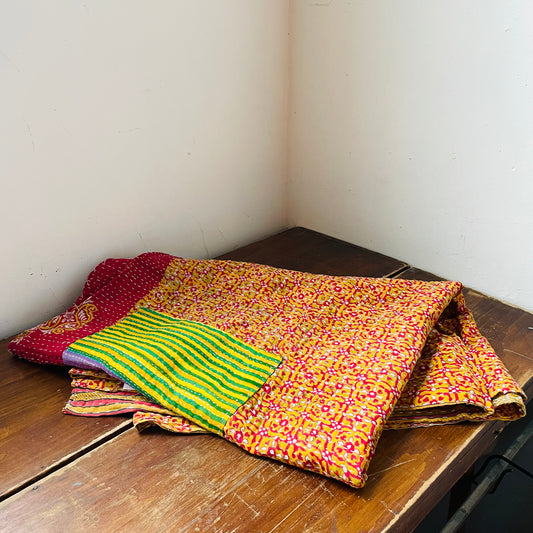 Kantha Stitch Throw- Vintage