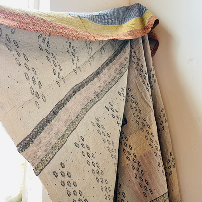 Kantha Stitch Throw- Vintage