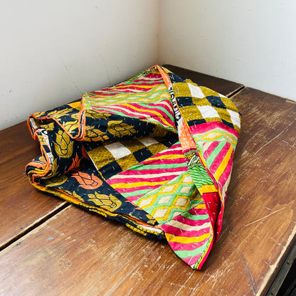 Kantha Stitch Throw- Vintage