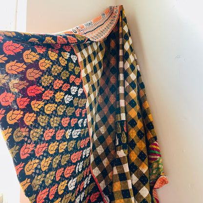 Kantha Stitch Throw- Vintage