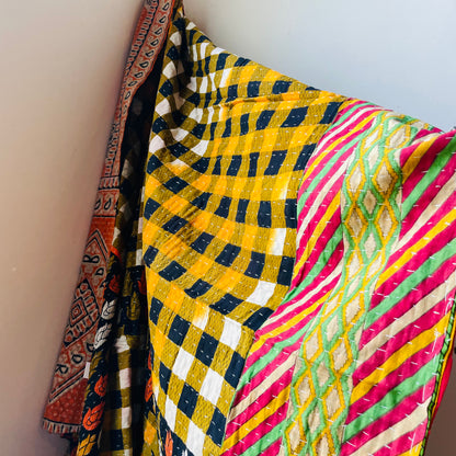 Kantha Stitch Throw- Vintage