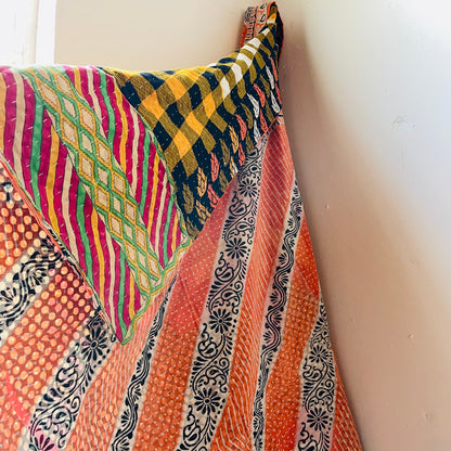 Kantha Stitch Throw- Vintage