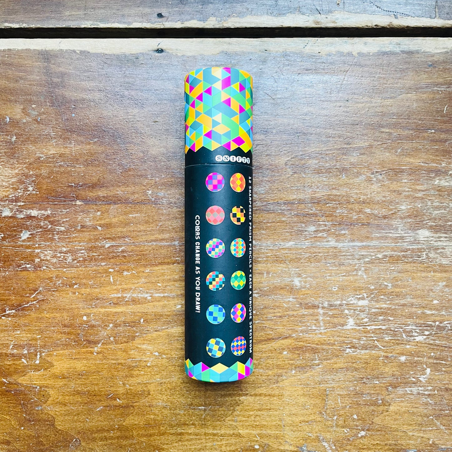 Kaleidoscope Multi-colored Pencil Tube