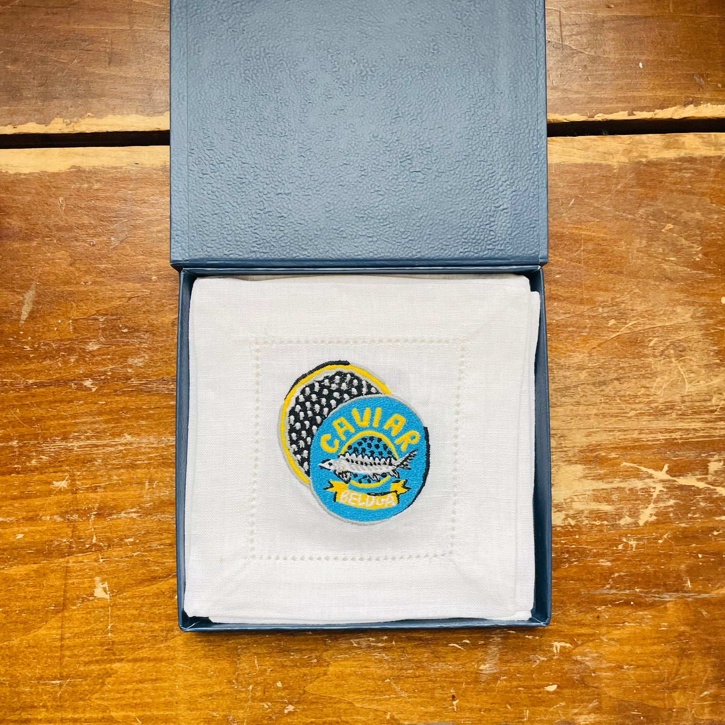 Champagne & Caviar Set of 6 Cocktail Napkins