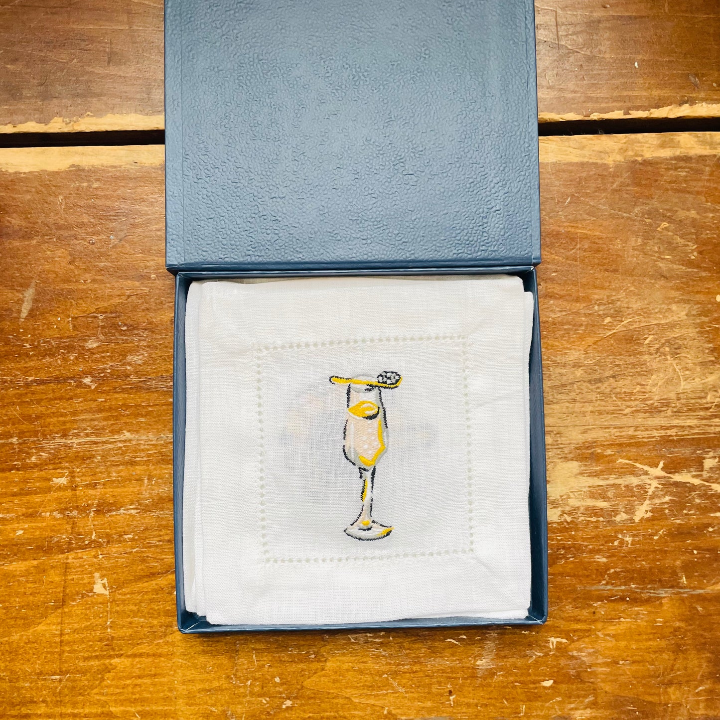 Champagne & Caviar Set of 6 Cocktail Napkins