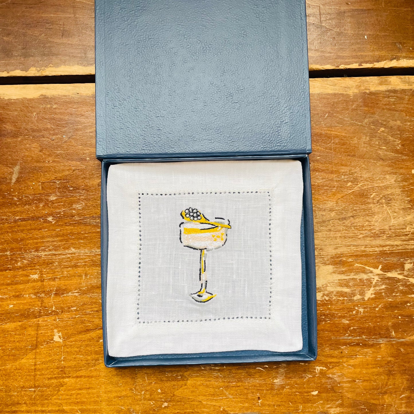 Champagne & Caviar Set of 6 Cocktail Napkins