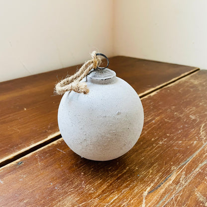 Distressed Frosted Glass Bauble