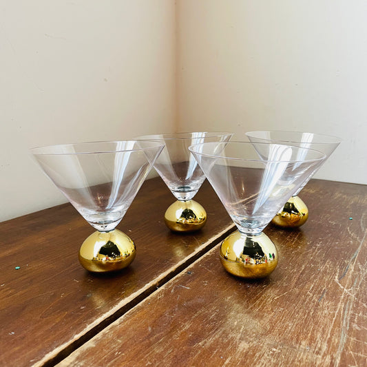 Ball Stem Martini Glasses- Set of 4