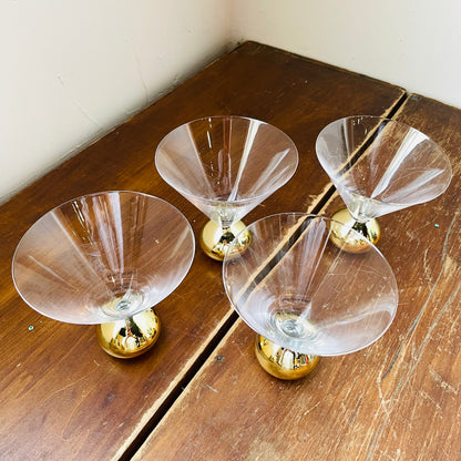 Ball Stem Martini Glasses- Set of 4