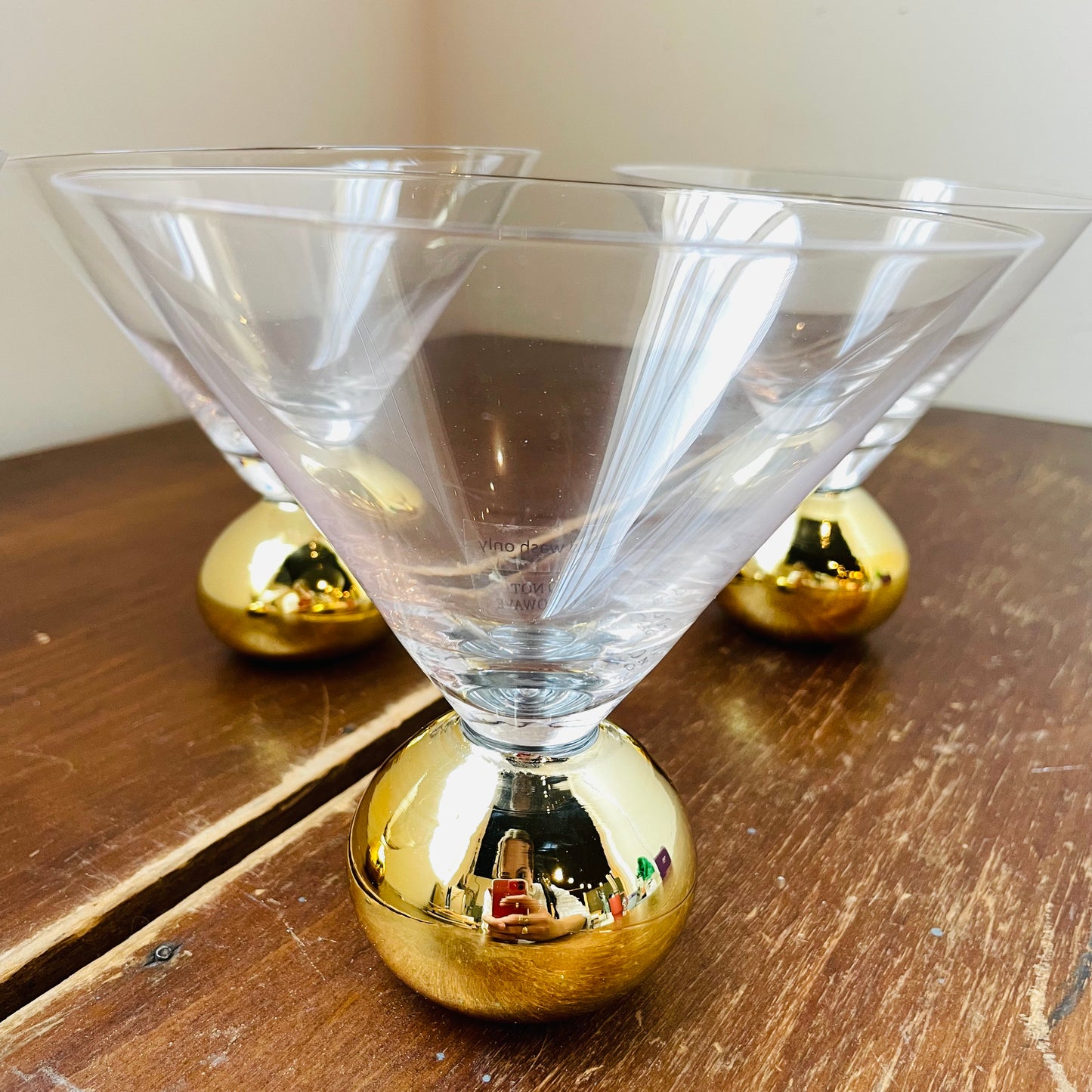 Ball Stem Martini Glasses- Set of 4