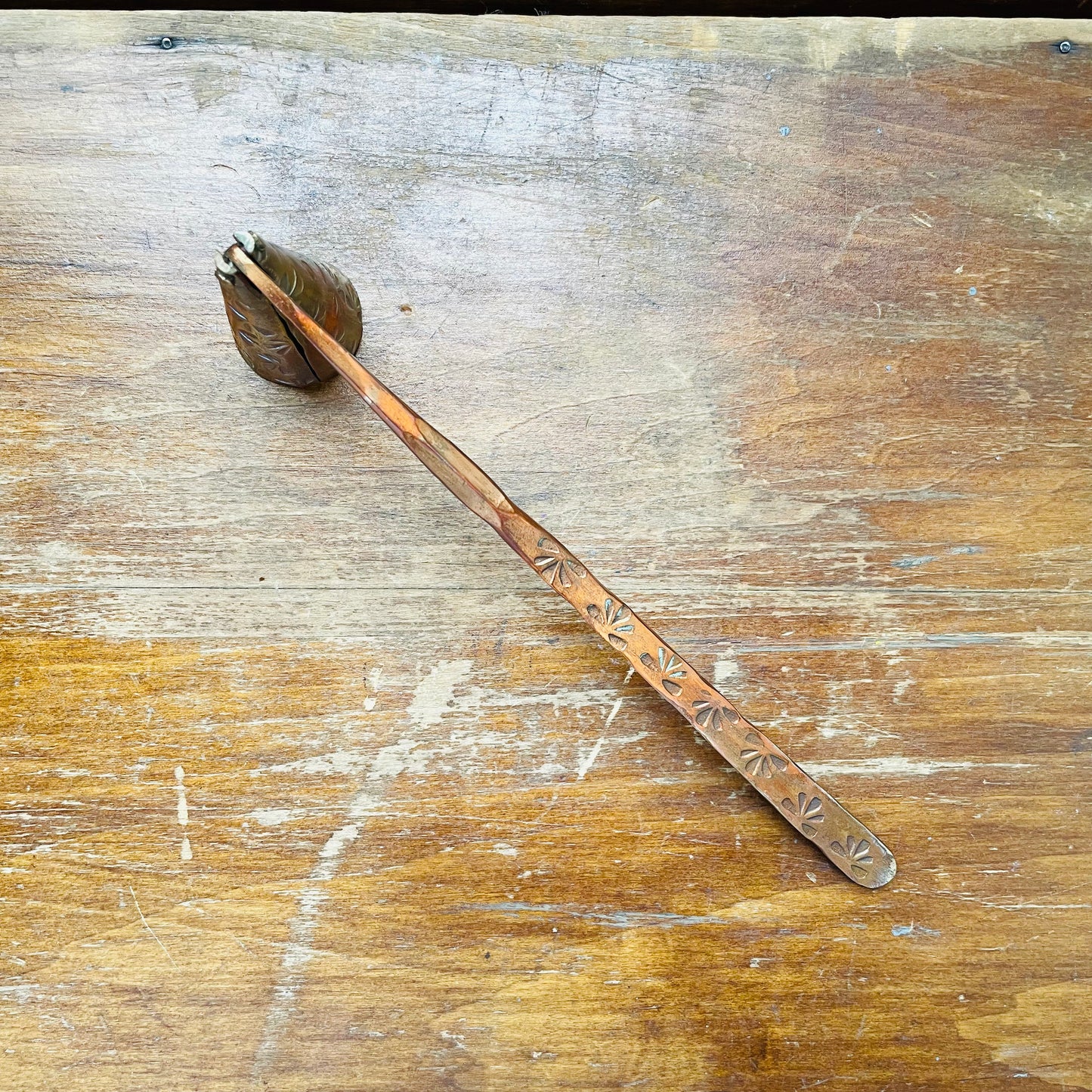 Debossed Copper Candle Snuffer