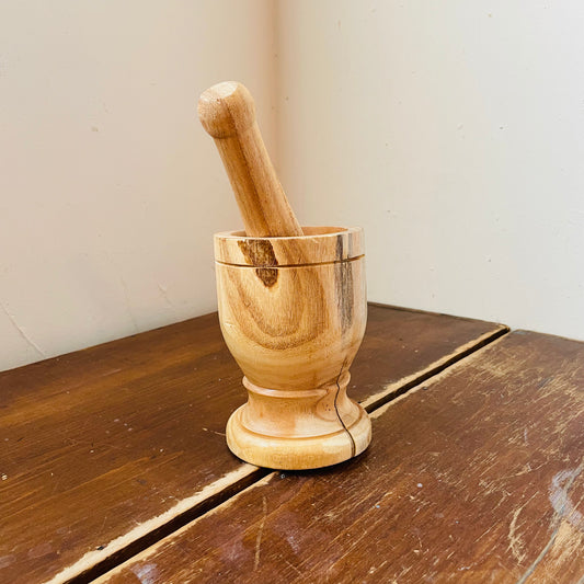 Wooden Mortar & Pestle- Vintage