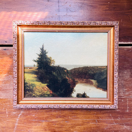 River View Scenic by John Kensett Painting Print on Canvas: 8" x 10"