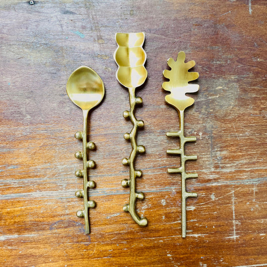 Matisse Inspired Brass Spoons- Set of 3