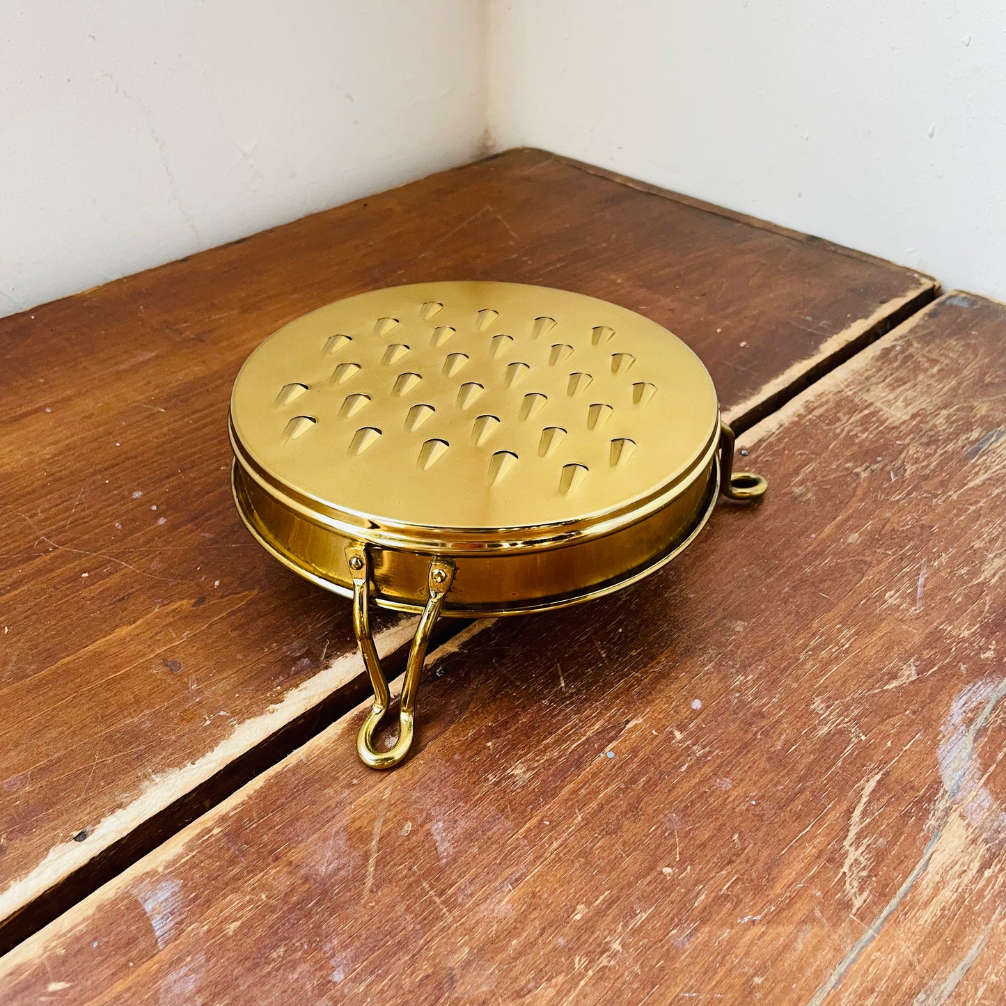 Golden Stainless Steel Footed Cheese Grater