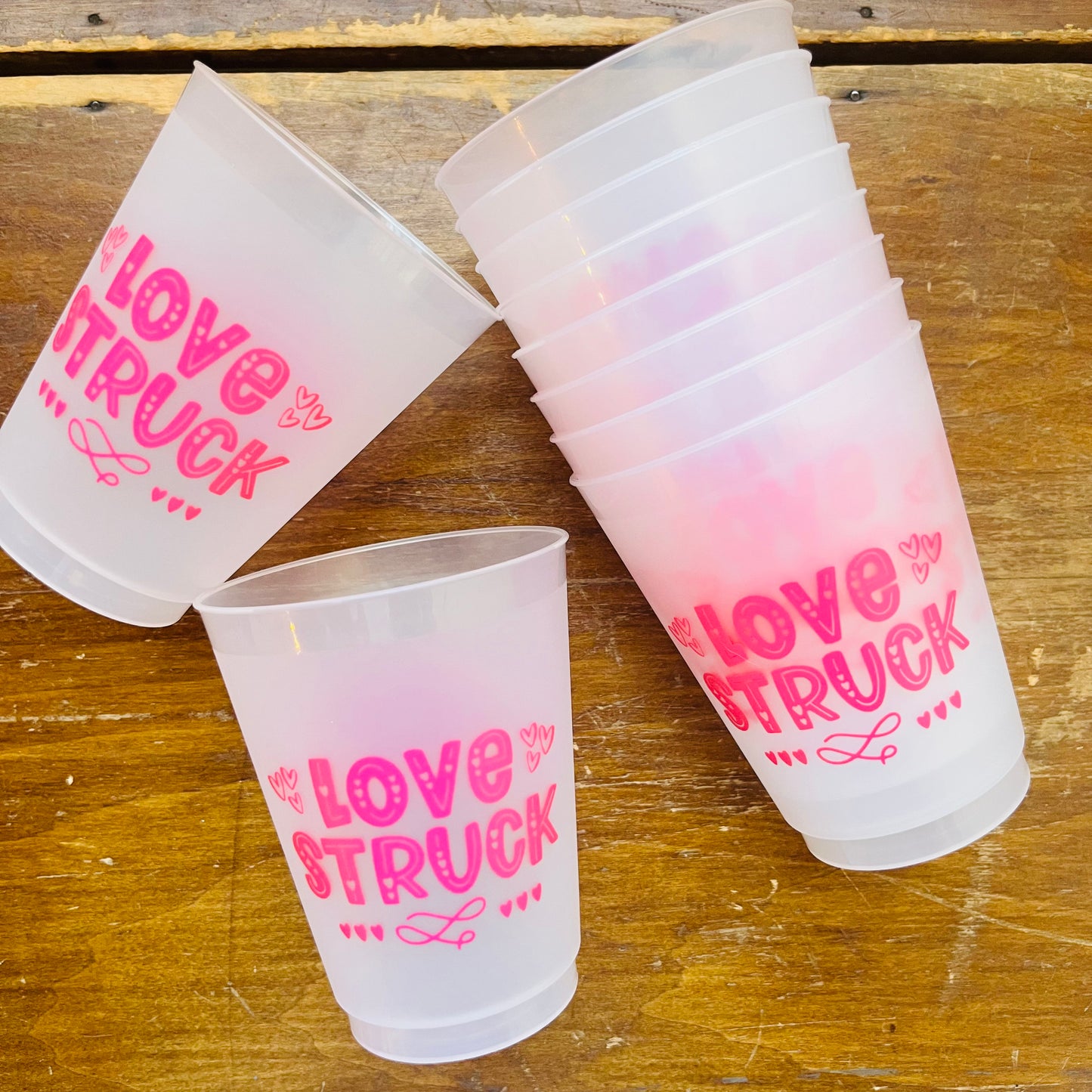 Love Struck- Set of 10 Reusable Cups