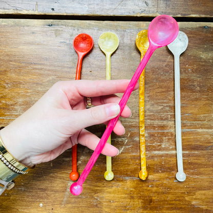 Marbled Resin Cocktail Spoon