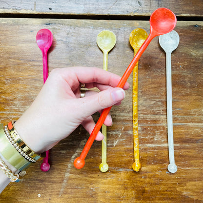 Marbled Resin Cocktail Spoon