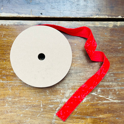 1" Crushed Velvet | Red