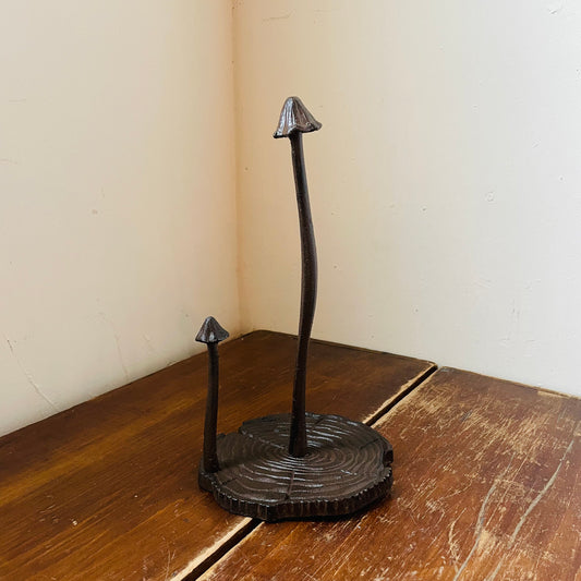 Cast Iron Mushroom Paper Towel Holder