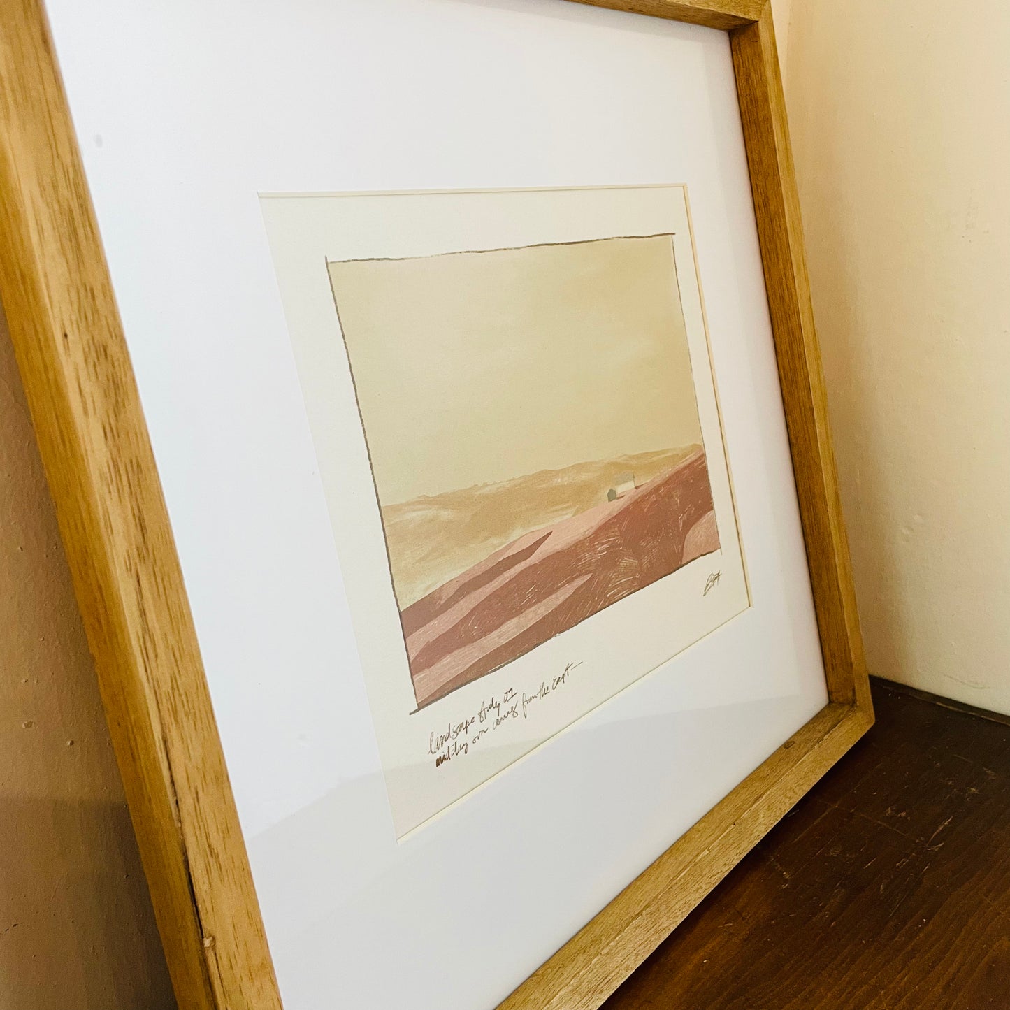 Landscape Print with Mat under Glass