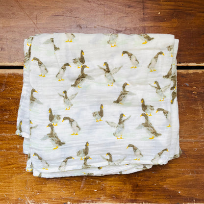 Duck Cotton Muslin Swaddle Blanket