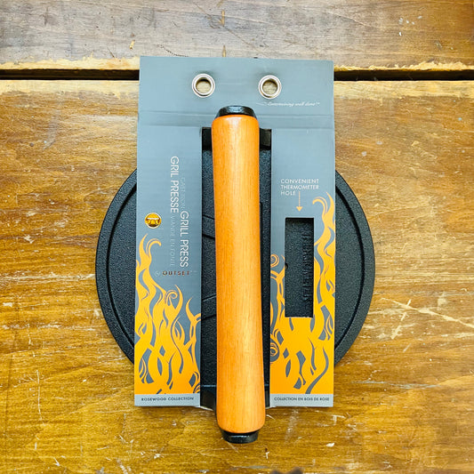 Outset Cast Iron Round Grill Press