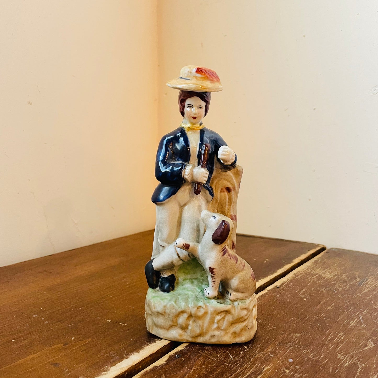 Staffordshire Fellow with Dog- Vintage