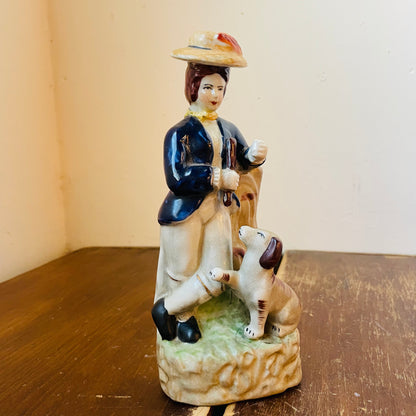 Staffordshire Fellow with Dog- Vintage