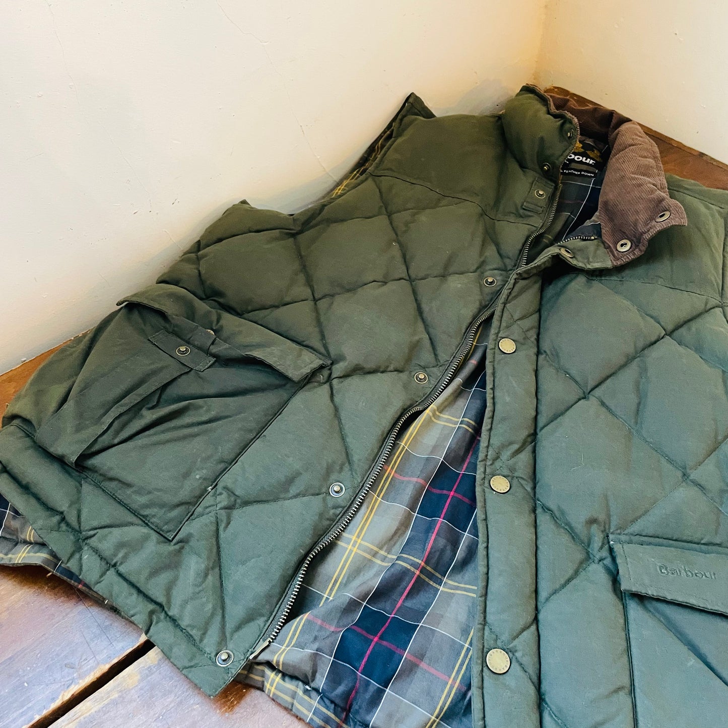 Barbour Quilted Vest XL- Vintage