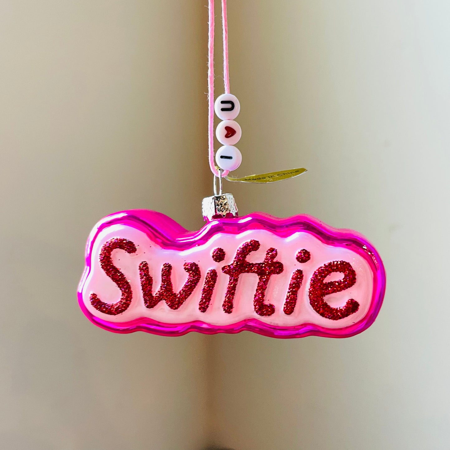 "Swiftie" Ornament with Friendship Bracelet