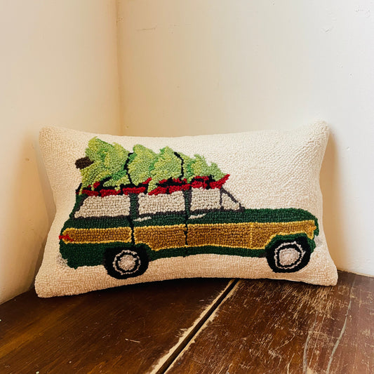 Jeep Woody w/ Xmas Tree Pillow