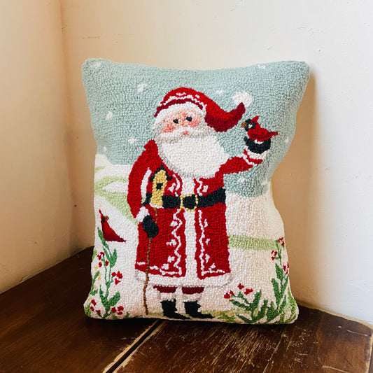 Santa with Birdhouse Hook Pillow