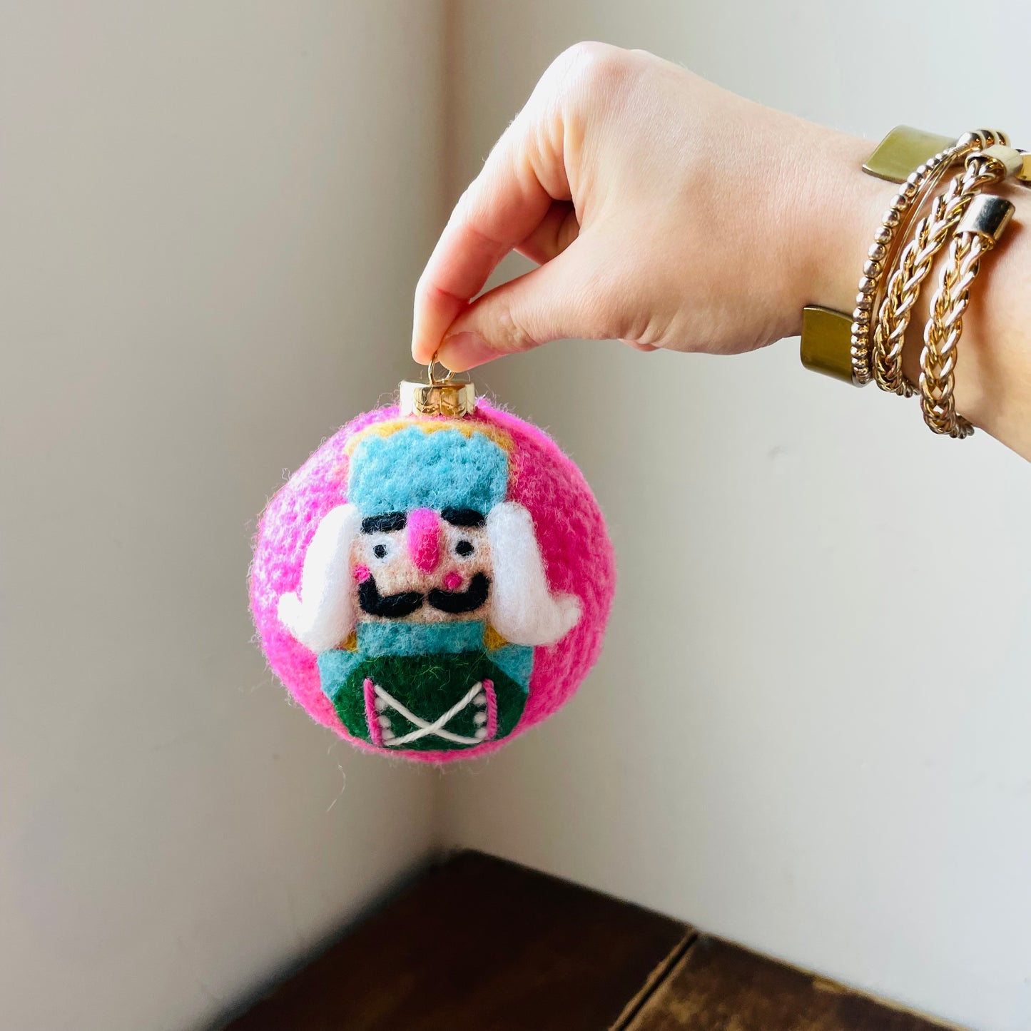 Felted Bauble Ornament