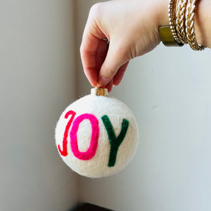 Felted Bauble Ornament