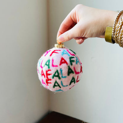 Felted Bauble Ornament