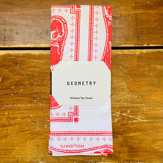 Cowboy Christmas Tea Towel