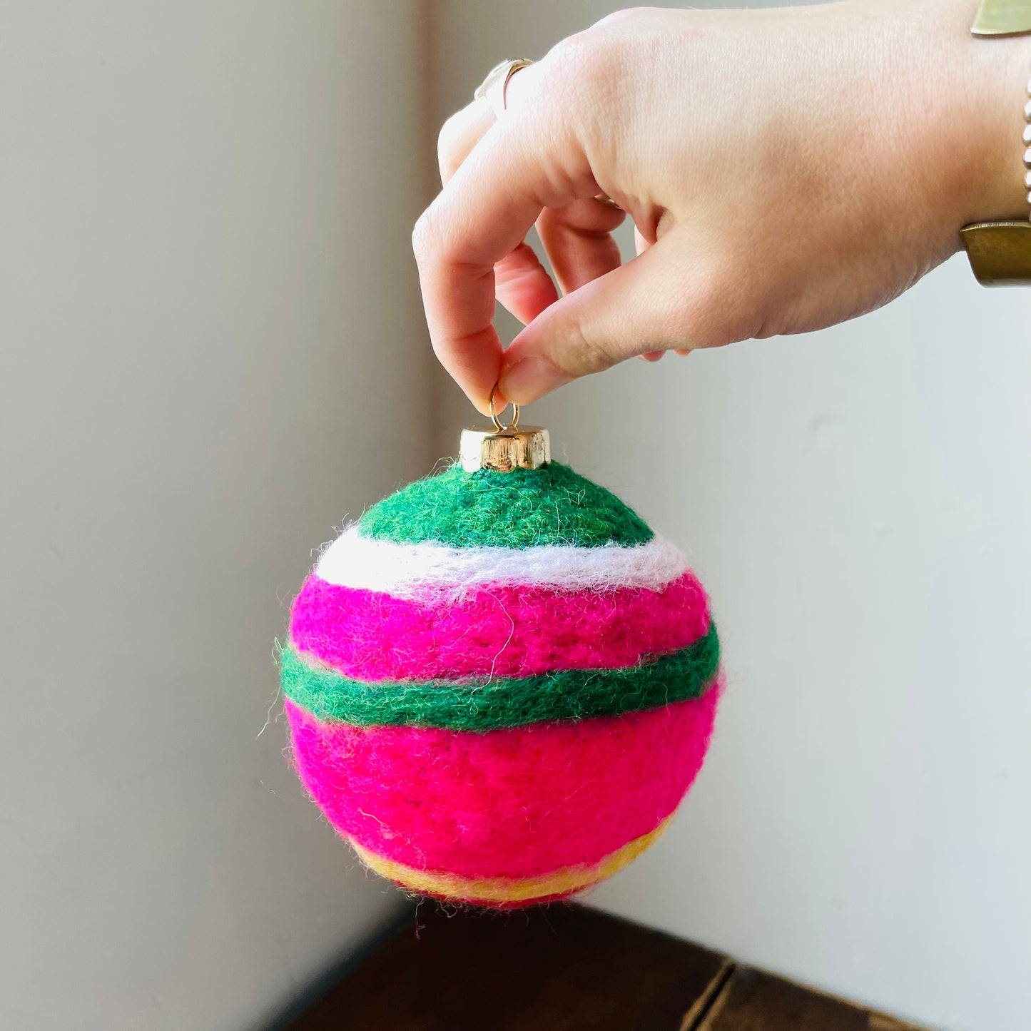 Felted Bauble Ornament