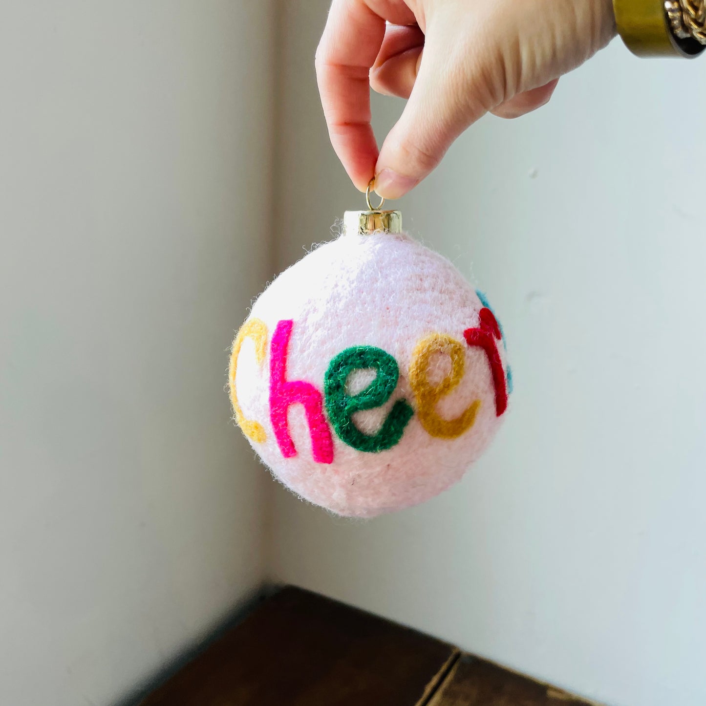 Felted Bauble Ornament