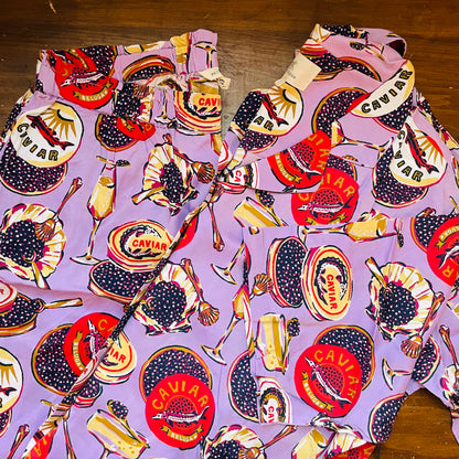 Champagne & Caviar Satin Wildest Dreams Long PJ Set