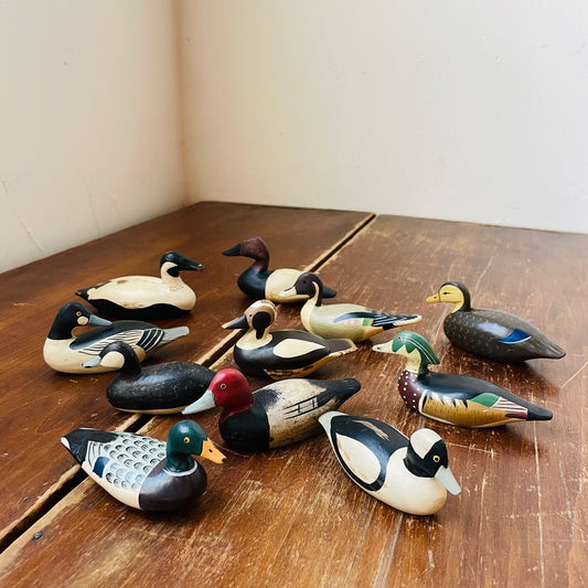 Eastern USA Mini Wooden Ducks- Set of 6- Vintage