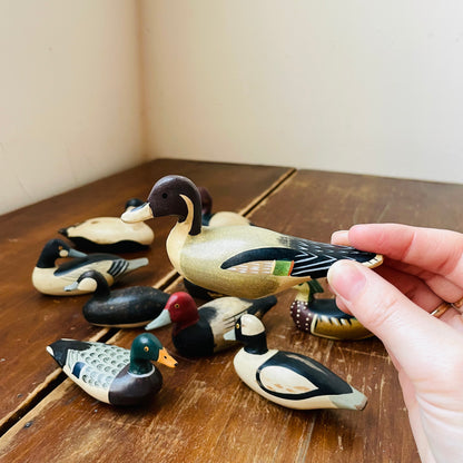 Eastern USA Mini Wooden Ducks- Set of 6- Vintage