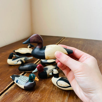 Eastern USA Mini Wooden Ducks- Set of 6- Vintage