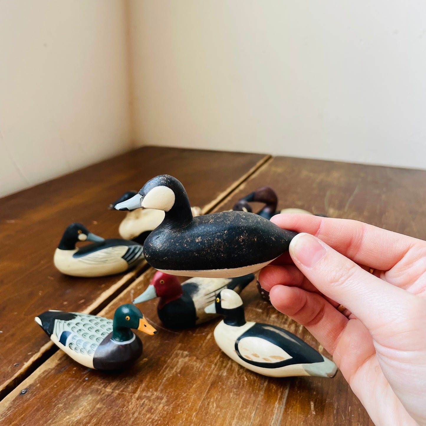 Eastern USA Mini Wooden Ducks- Set of 6- Vintage