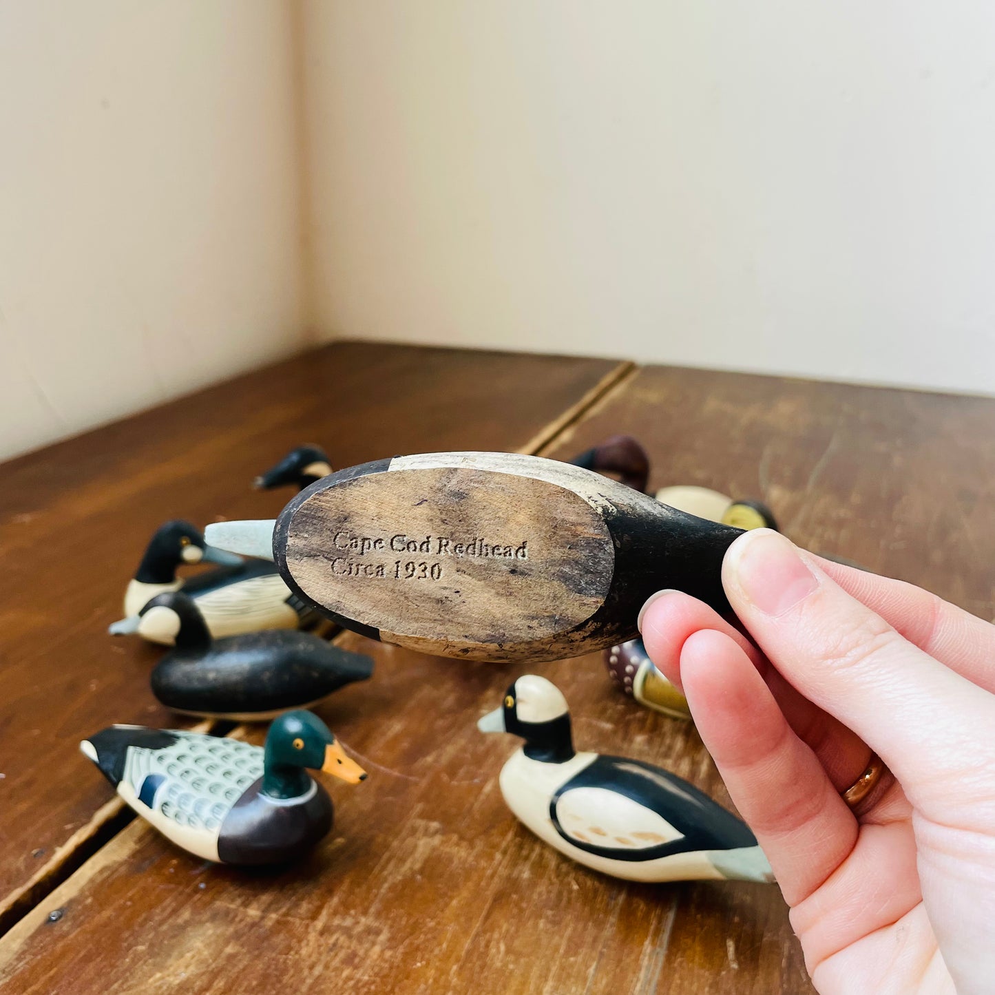 Eastern USA Mini Wooden Ducks- Set of 6- Vintage