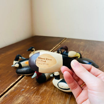 Eastern USA Mini Wooden Ducks- Set of 6- Vintage