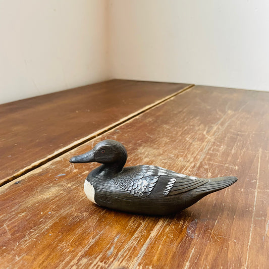 Small Hand Painted Wooden Duck- Vintage